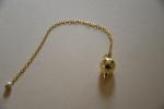 Tropfenpendel Messing mit Kette
